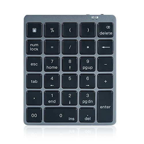 Teclado numérico inalámbrico burko de 28 teclas: soluciona la falta de números