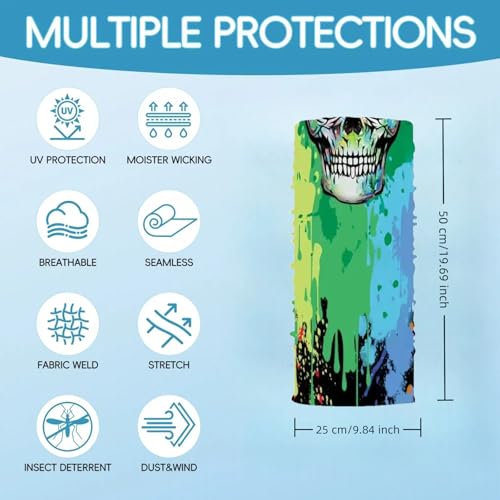 Image of Neck Gaiter Balaclava Bandana Face mask, Sun Wind protection, Cycling, Running, Hiking Sports, for Men & Women (Butterfly, 8)