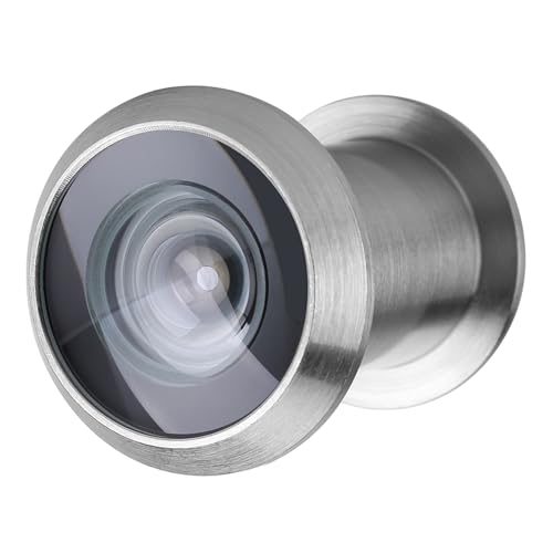 Visor para puerta Qiilu con vidrio óptico, cubierto de privacidad, ángulo ancho de 220 grados, color plata miniatura 1