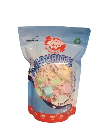 Salt water taffy favoutites. 250g pouch. 8 x delicious flavours.