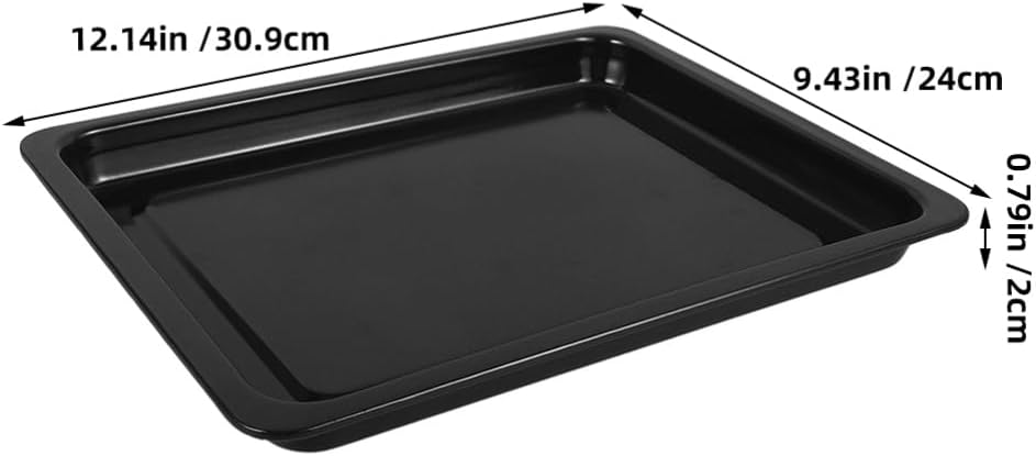 2pcs Enamel Baking Cookie and Cake for Scale Baking Commercial Kitchens and Bakeries Glossy Black Finish