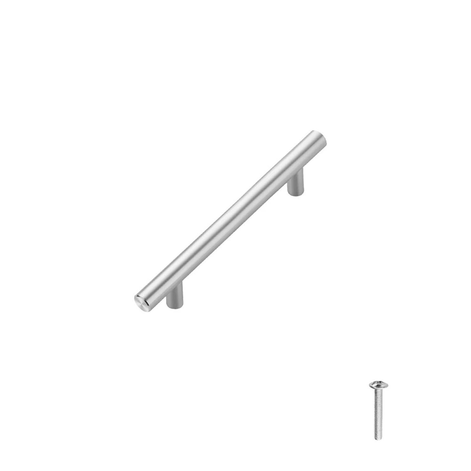 GYTTDERFL Kitchen Handles 2 件 Stainless Steel Cabinet Handles 10/15/20cm (4/6/ 7.8 Inch) Brushed Nickel/Black/Gold Cabinet Pulls - Drawer Pulls(Silver-15cm(2Pcs))