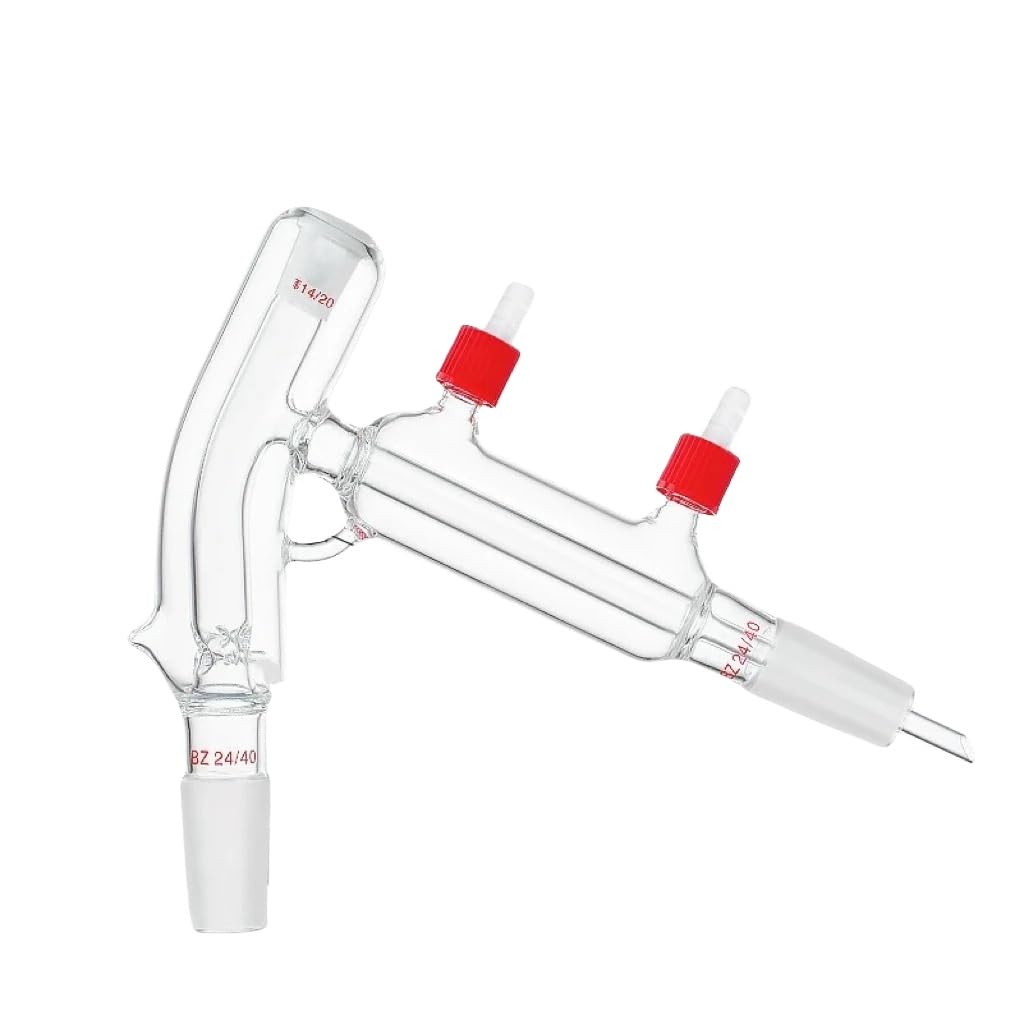 Aparato de destilación por microgoteo con camisa, destilador de doble capa, adaptador de vidrio, cristalería de laboratorio(A1)