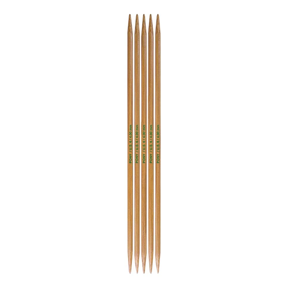 PONY Bamboo Double Pointed Needles 20cm 4.00mm - 1pc