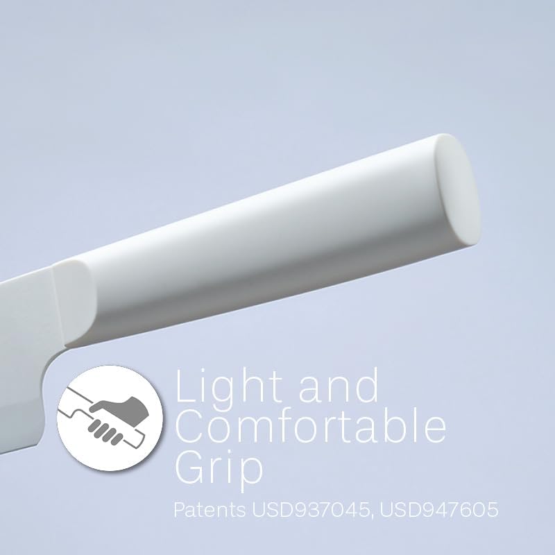 Kyocera INNOVATIONwhite 4.5" Ceramic Utility Knife - White Z212 Blade with Non-Slip Blue Handle - Image 3