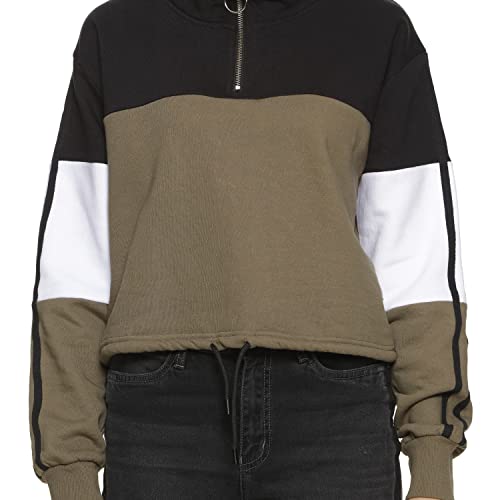 Image of Campus Sutra Cotton Women Hooded Sweatshirt