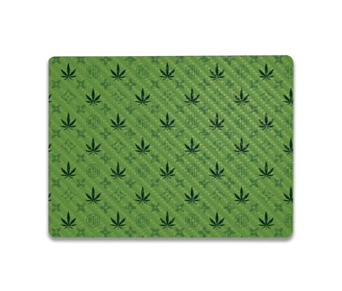 Image of MightySkins Carbon Fiber Skin Compatible with Microsoft Surface Laptop Go 3 (2023) Full Wrap Kit - CBD Green | Protective, Durable Textured Carbon Fiber Finish | Made in The USA