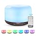 YOJINKE Humidificador Ultrasónico, Difusores Humidificadores Aromas de 300ml/500ml, Difusor de Aceites Esenciales con Control Remoto, 7 Color LED, Humificador Oficina, Yoga, SPA