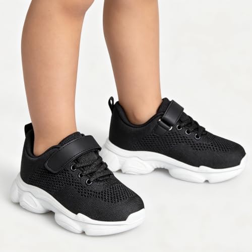 Image of Kids Shoes Toddler Boys Girls Running Sports Strap Sneakers | Children Breathable Casual Tennis Walking Athletic School Non-Slip Lightweight