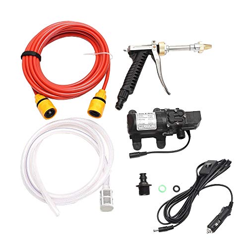 HOUTBY Portable DC 12V Car High Pressure Washer Water Pump Kit Jet Wash Cleaner Hose