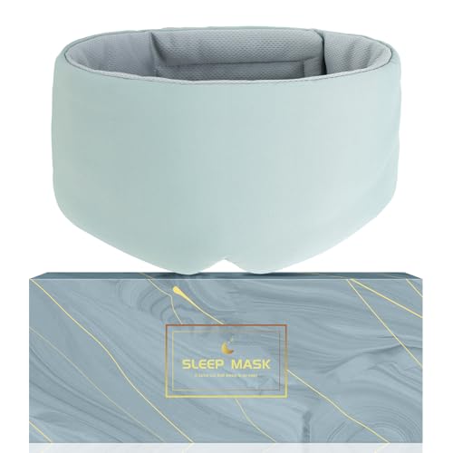 Aosun Sleep Mask, 100% Blackout Eye Mask for Women and Men, Eye Mask for Sleeping with Adjustable Strap, Large in Size, Blindfold for All Night Sleep