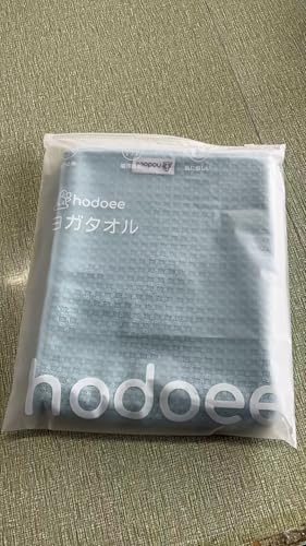 Hodoee ヨガラグ 145cm×61cm ホットヨガタオル 滑り止め付き ヨガマット ラグ 小さめ 吸汗速乾 除菌 軽量 外ヨガ ビーチヨガ ヨガマット（145cm×61cm ブルー）