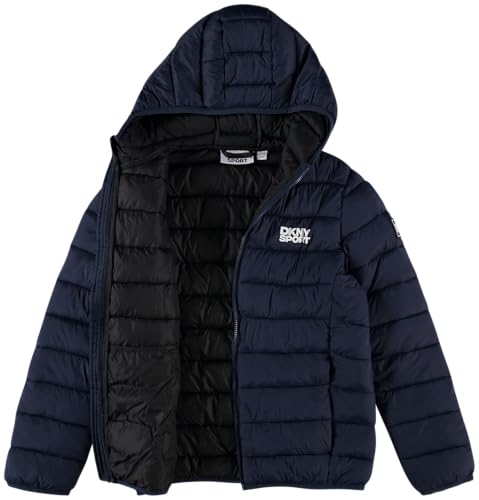 Image of DKNY Boys Puffer Jacket - Midweight Insulated Wind Water Resistant Hooded Puffer Winter Coat - Quilted Winter Jacket for Boys