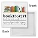 Book Lover Decor Rustic Booktrovert Definition Wooden Sign Decorations Home Book Room Library Desk Table Shelf 5×5 Inches, Gifts for Book Lovers Readers
