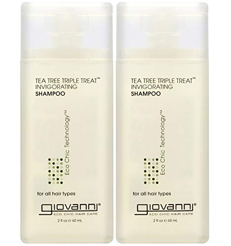 Giovanni Cosmetics Shampoo Tea Tree Triple Treat, 2 oz (Pack of 2)