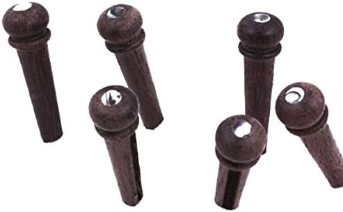 UEETEK Rosewood Guitar Bridge Pins Acoustic Guitar Rosewood Bridge Pins W/ PEARL Shell Dot Pack