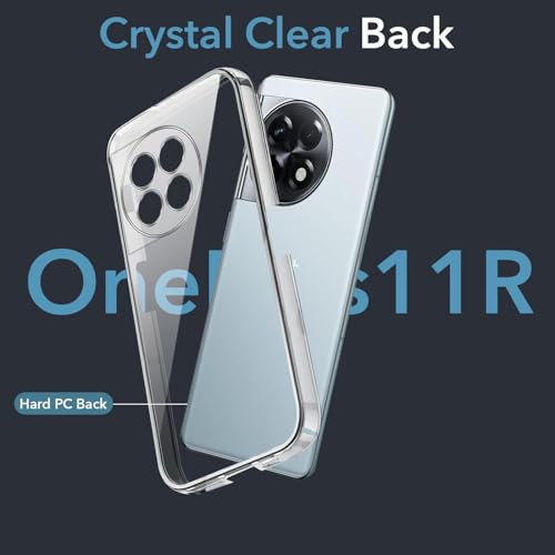 Image of DIZORO Compatible with Oneplus 11r 5G Back Cover Case Clear,[ Anti Yellow ][Military Grade Protection] Hard PC Back Cover Transparent