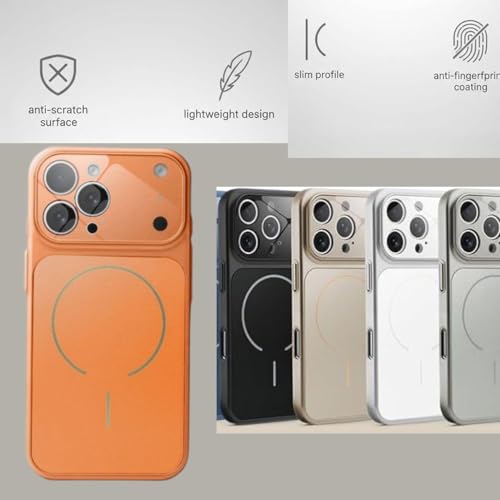 Image of Converter Case for iPhone 11 Pro Max | Premium Protective Mag-Safe Cover | iPhone 17 Pro / iPhone17 Pro Max Series Style Design | in-Built Camera Guard | Wireless Charging Compatible (Orange)