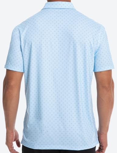 Men's Golf Polo Shirts Short Sleeve Dry Fit Performance Moisture Wicking Print Collared Golf Shirts for Men2