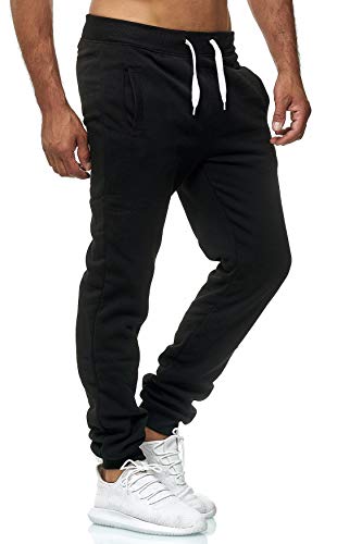 Hidyliu Mens Drawstring Running Joggers Elastic Waist Sweats Pants Cuffed Bottom Workout Sweatpants with Pockets (BlackÂ Men Joggers Sweatpants, XL)