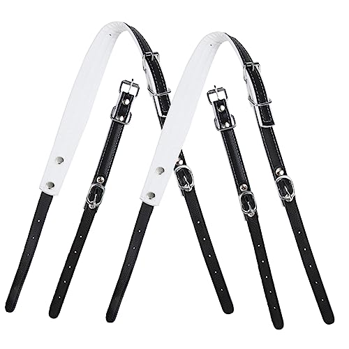 VICASKY Adjustable Accordion Strap, Black and White PU Accordion Shoulder Belts Straps Comfortable Instrument Support Replacement Accessory for Adults Musical Instruments
