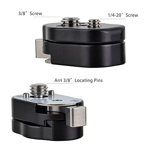 Image of Mini Quick Release Plate with ARRI Locating Pin - Perfect for Cameras, Monitors, and Video Lights, Accessories, Camera Cage with 1 /4 or 3 /8 Thread Connector