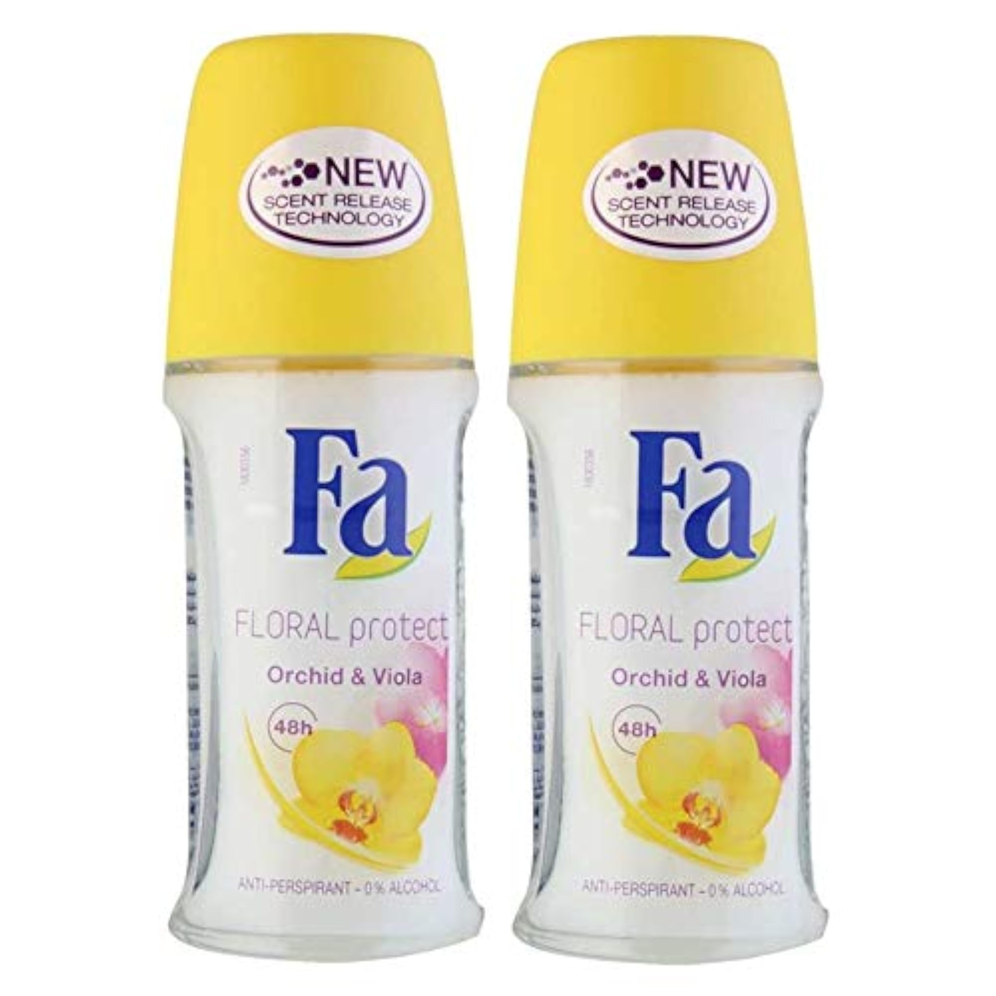 Fa Floral Protect Orchid & Viola Anti-Perspirant Roll On Pack of 2
