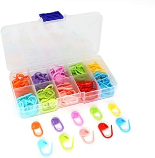 Crochet Stitch Markers, Knitting Crochet Locking Stitch Markers Clips 120PCS Knitting Markers Crochet Stitch Markers Clips with Storage Box, 10 Colors