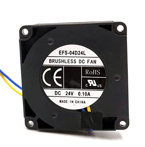 EFS-04D24L DC Brushless Fan 24V 0.10A Blower Silent Fan (40x40x10mm, 2.4W, 5500RPM, Desktop, Laptop, Server)