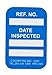 Brady MIC-MTIUSA B 1 7/8" Height x 1 1/4" Width, 1.875 inches Vinyl, Blue MICROTAG Date Inspected Inserts (100 Tags)