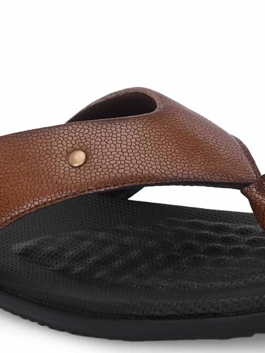 Image of San Frissco Men's Sandal Summer Chappal with Sturdy Grip | Ultra Soft Lightweight Durable Chappal for Outdoor Use | Festive Ethnic Wedding Slip on Slippers for Men