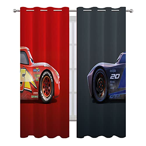 Exclusive Discount 80% Offer Thermal Insulated Curtains Blackout Draperies Anime Cartoon Movie Car Competition Red and Gray Background Drapes for Kid's Room,HSERNED W72xL84 Inch Exclusive Discount 80% Offer Thermal Insulated Curtains Blackout Draperies Anime Cartoon Movie Car Competition Red and Gray Background Drapes for Kid's Room,HSERNED W72xL84 Inch