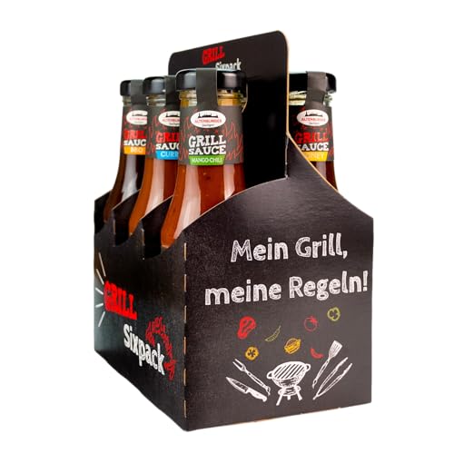 Modern Gourmet Foods BBQ Saucen Probier-Set - Geschenk-Set Mit 6 Kleinen Grill-Saucen à 21 g - International Inspiriert