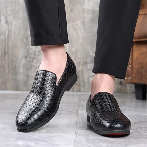 Low Top Round top Flat Heel Loafers for Men's Comfortable Lightweight Slip on Oxfords Business Non-Slip Wear Resistant Moccasins Comfort Soft Sole Casual Shoes3
