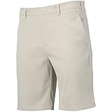 adidas Golf Men's Climalite 3-Stripes Shorts, Ecru, 34