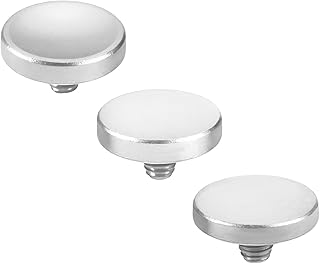 eMagTech 3 x Silver Aluminium Concave Convex Flat Shutter Release Button Compatible with Fujifilm Compatible with Canon