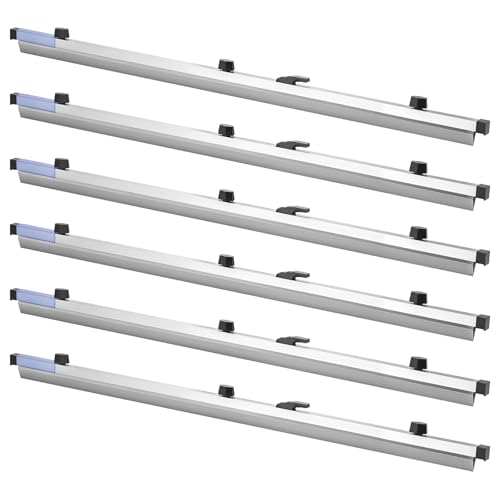 Image of VEVOR Blueprint Clamps, 36 Inches, Blueprint Hanging Clips Binding Strips, Aluminum Construction, Large Document Storage, for Blue Print, Maps, Construction Paper Poster Plans Drawings Arts, Pack of 6