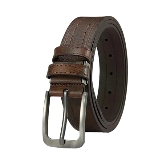 Men's Classic Metal Pin-Buckle Belt, Pu Leather Business Casual Belt Drbrrf01 105CM