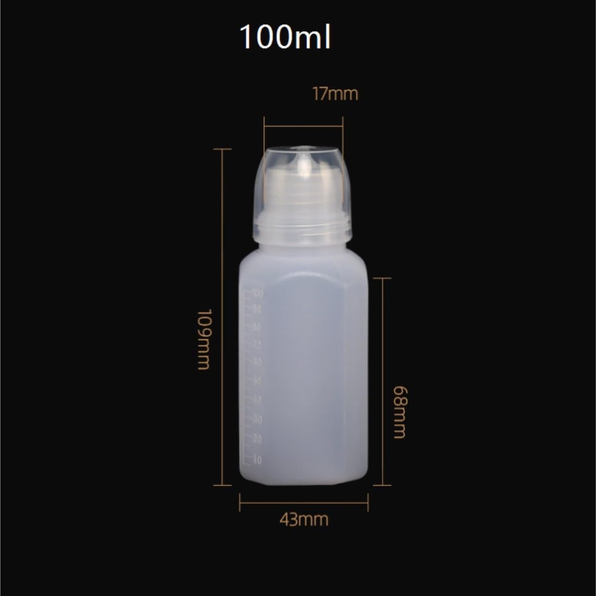 Squeeze Bottle Seasoning Squeeze Sarah Barbecue Sauce Plastic Bottle Liquid 5 Pieces Set Dinnerware(100ml)