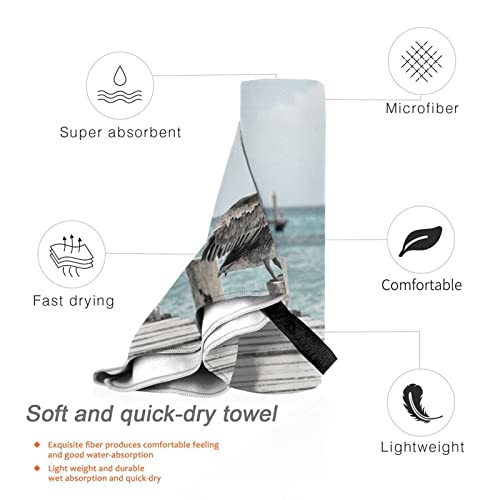 Serviette de plage absorbante microfibre grand format Pelican