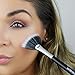 Fan Highlighter Makeup Brush – Beauty Junkees Duo Fiber Face Make Up Brushes, Cheekbone Define Highlighting with Powder, Cream, Mineral, Liquid Cosmetics, Soft, Synthetic, Vegan, Cruelty Free