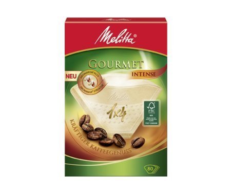 800 x Filtertüten/Kaffeefilter "Melitta Gourmet 1x4 (Grösse 4) INTENSE" (Naturbraun / 3 - Aromazonen)