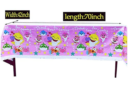 Advanced Pink Baby Shark Birthday Tablecloth 2 Pack #TOP1