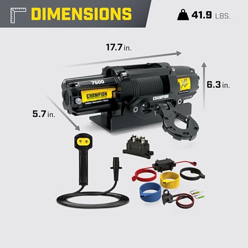 Winch eléctrico UTV 7500 lb con cuerda sintética miniatura 2
