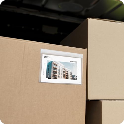 Netuno 250 transparente Lieferscheintaschen DIN C6 16,6 x 11 cm selbstklebende C6 Begleitpapiertaschen Dokumententaschen Rechnungstaschen Pakettaschen für Lieferscheine Begleitpapiere Garantiekarten