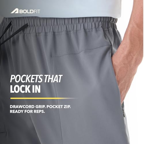 Image of Boldfit Mid Rise Track Pant for Men - Comfortable Gym Pants, Joggers, Sports Pants & Lower for Men with Moisture-Wicking Fabric, Adjustable Fit & Pockets for Daily & Workout Wear