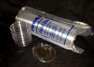 VWR 25384-092 Disposable Mono Petri Dish, Fully Stackable, 60mm Diameter, 15mm Height, Polystyrene (Pack of 500)
