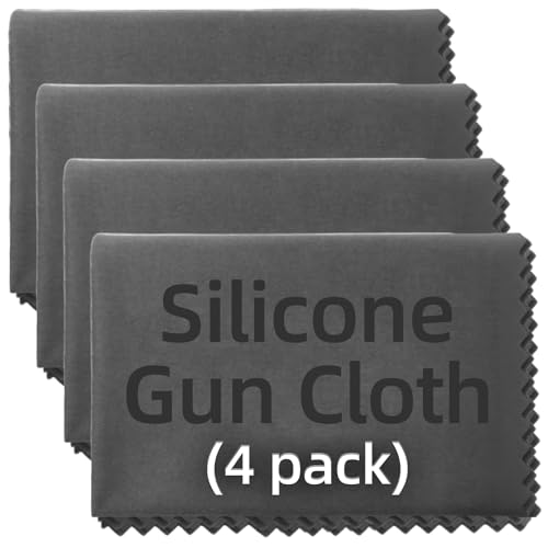 4 Pack Microfiber Silicone Gun Cleaning Cloth 12x12 Lint Free Gun Cleaning Rags