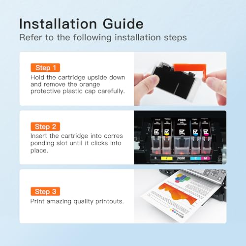 Image of E-Z Ink Compatible Ink Cartridge Replacement for Canon CLI-271XL CLI 271 XL Compatible with PIXMA TS8020 TS9020 MG7720 Printer (Gray, 3 Pack)