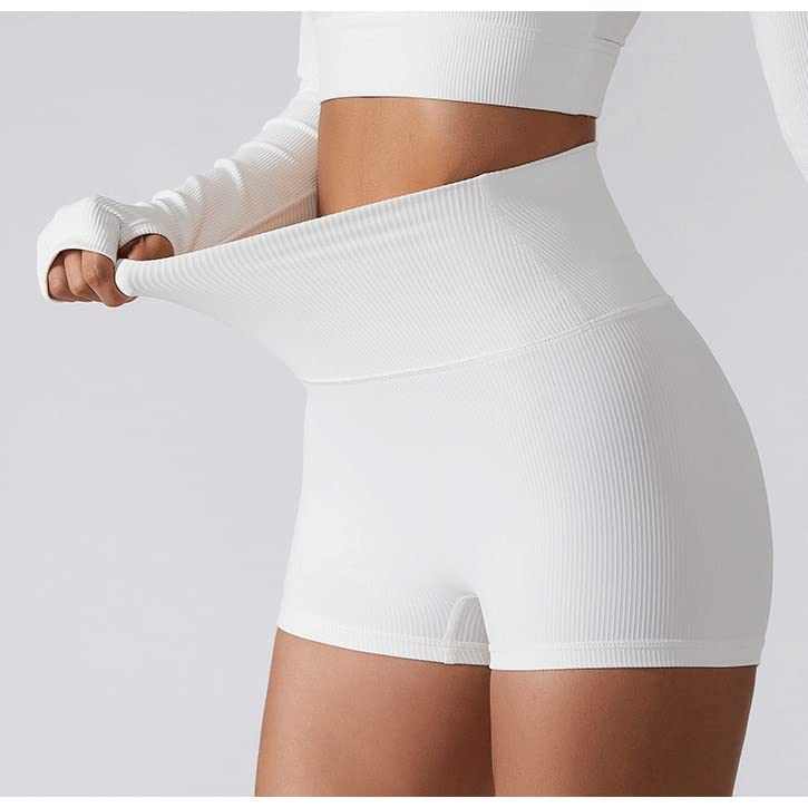 Shorts de yoga elásticos de cintura alta para tus entrenamientos en el gimnasio 5